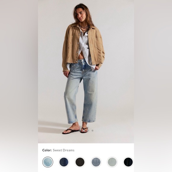 Free People We The Free Deep Trance Dropped Boyfriend Jean in Sweet Dreams Sz 29 - Picture 1 of 7